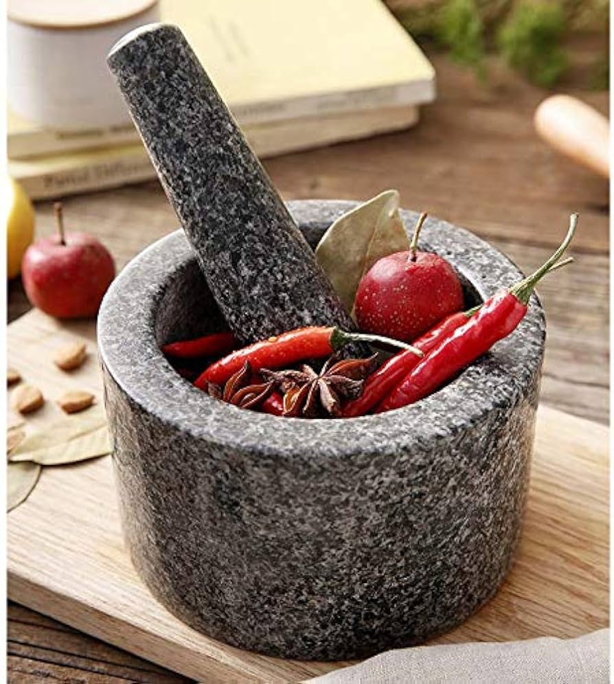 Amazon｜石臼、天然花崗岩乳鉢、乳棒石挽き器、スパイス、調味料